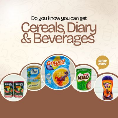 Cereals, Diary &amp; Beverages