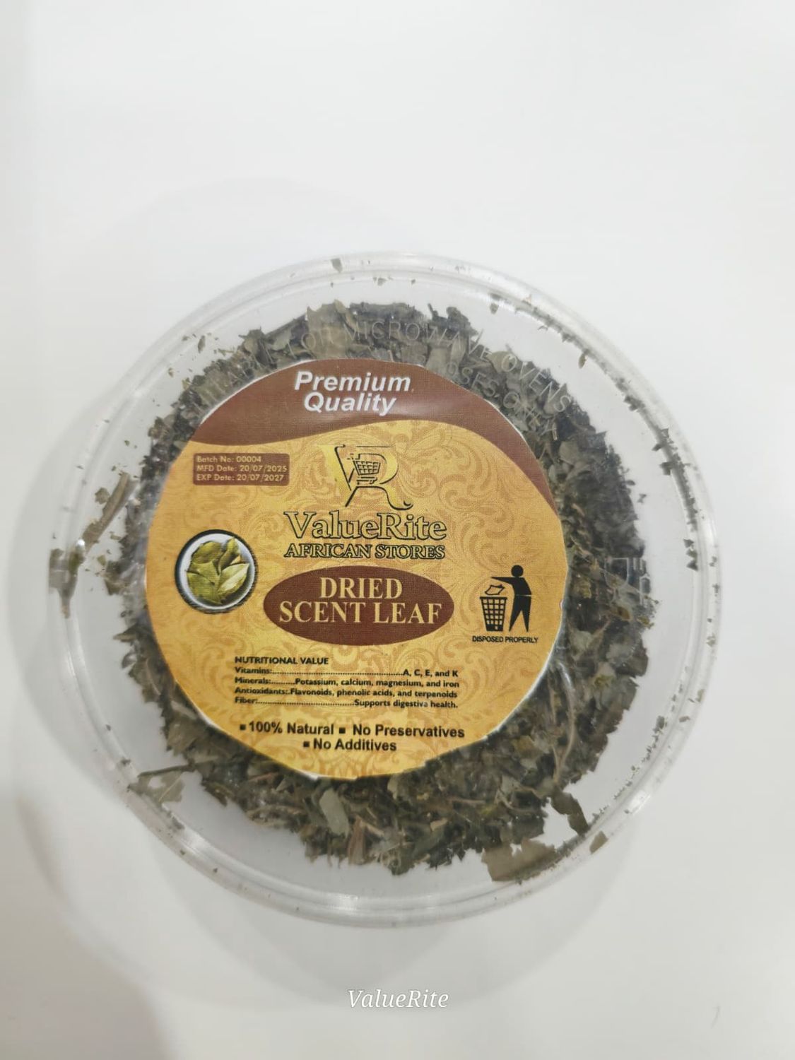 Scent Leaf (Dried) Efirin