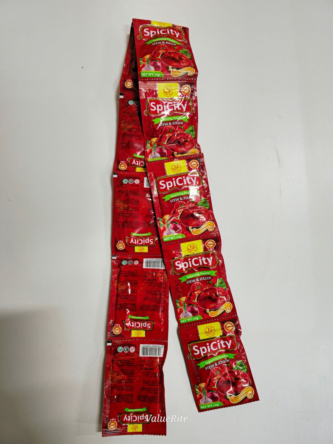 SpiCity Stew &amp; Jollof Rice Seasoning, Size: Roll of 10g x 10 (100g)