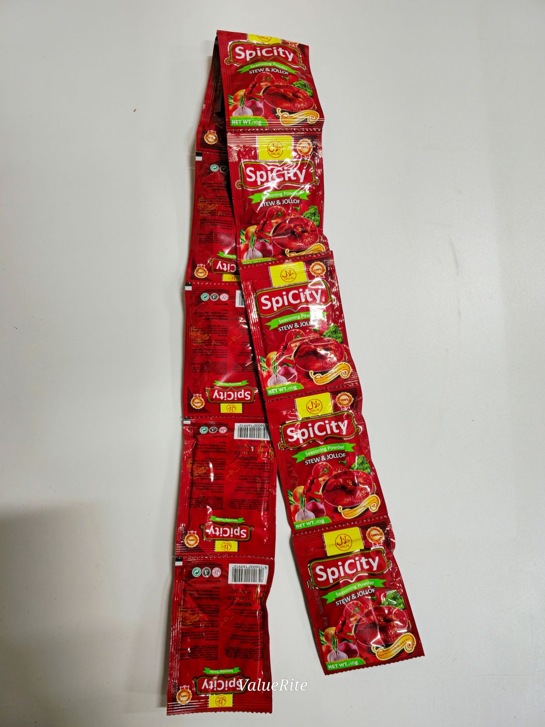 SpiCity Stew &amp; Jollof Rice Seasoning, Size: Roll of 10g x 10 (100g)
