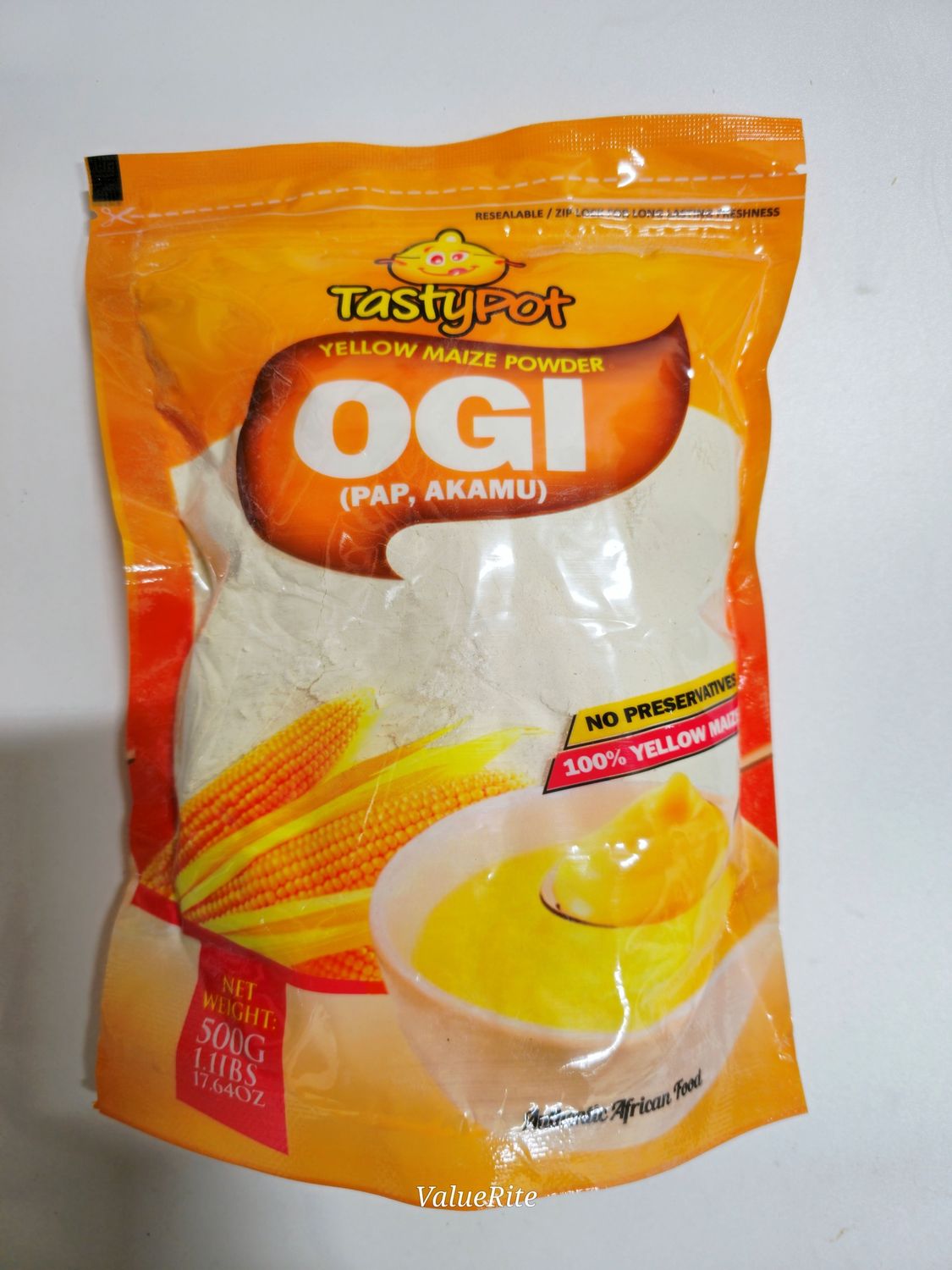 Ogi (Pap) Tasty Pot, Colour: Yellow (Maize)