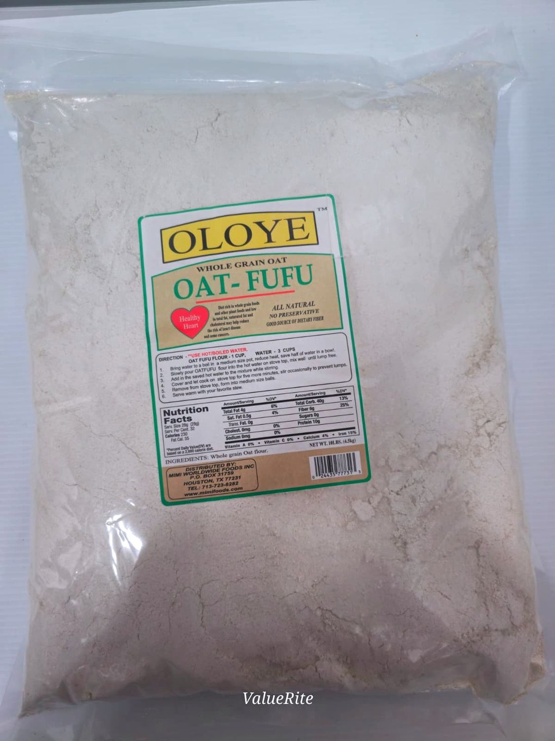 Oat Fufu (Oloye)