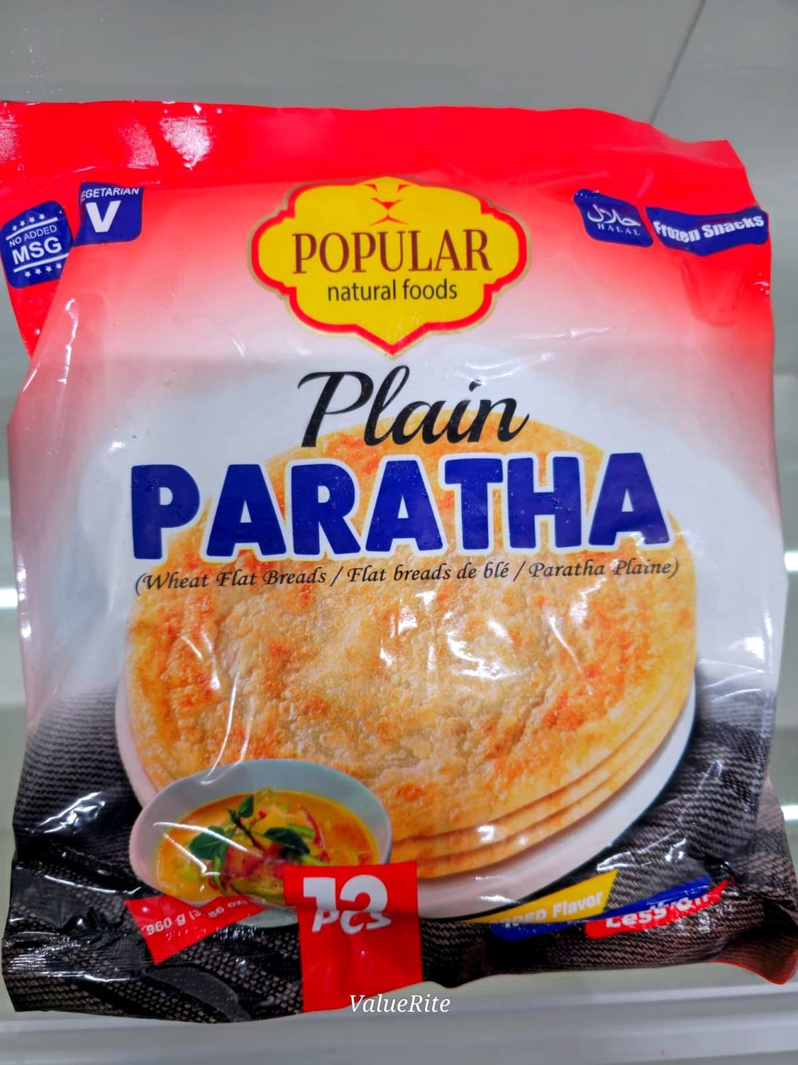 Plain Paratha Frozen Snack ( Frozen Wheat Flat Bread)