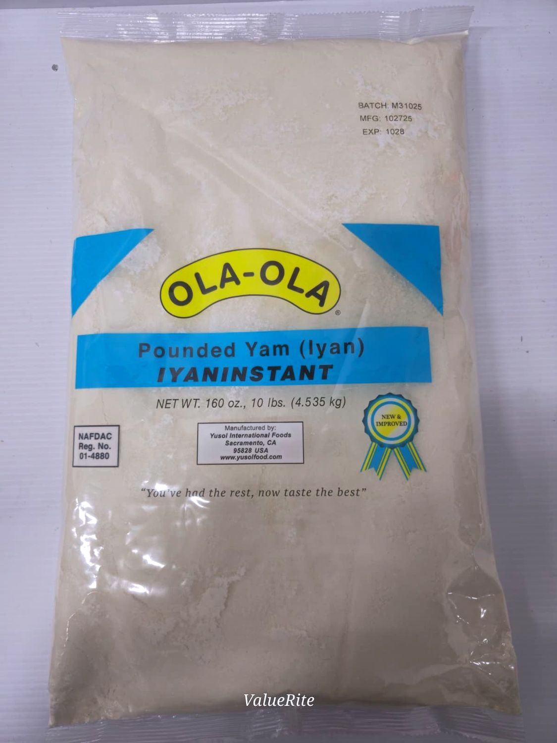 Ola Ola Pounded Yam - Iyan, Size: 5LB
