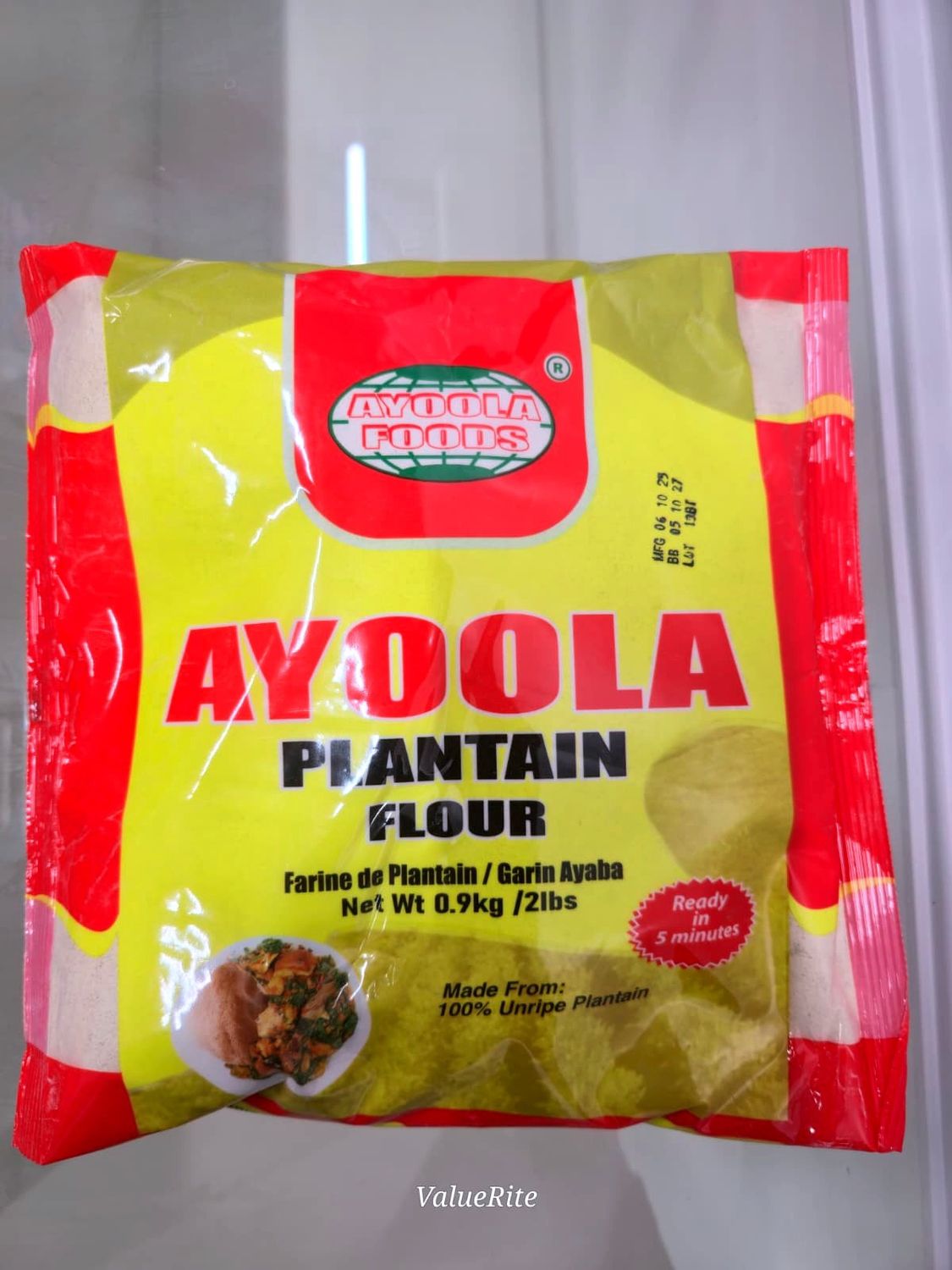 Ayoola Plantain Flour (Elubo Ogede), Size: 2LB