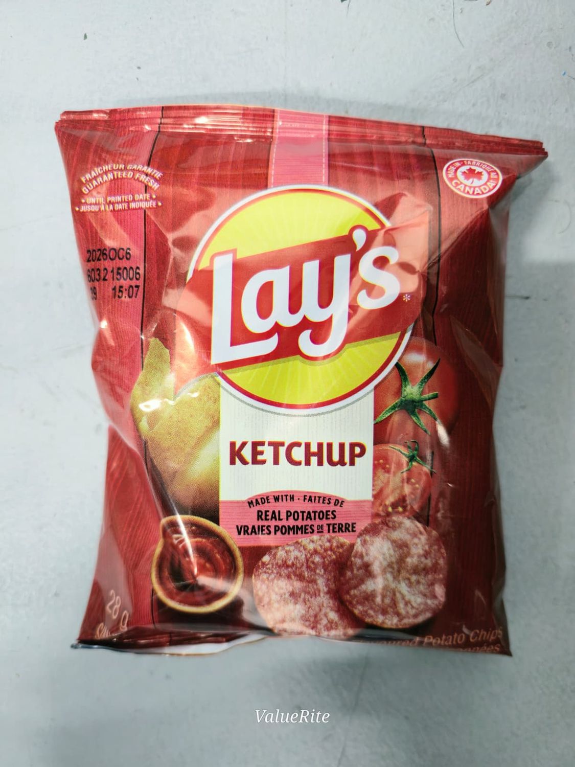 Potato Chips, Cheetos, Doritos, Type: Lay's Ketchup