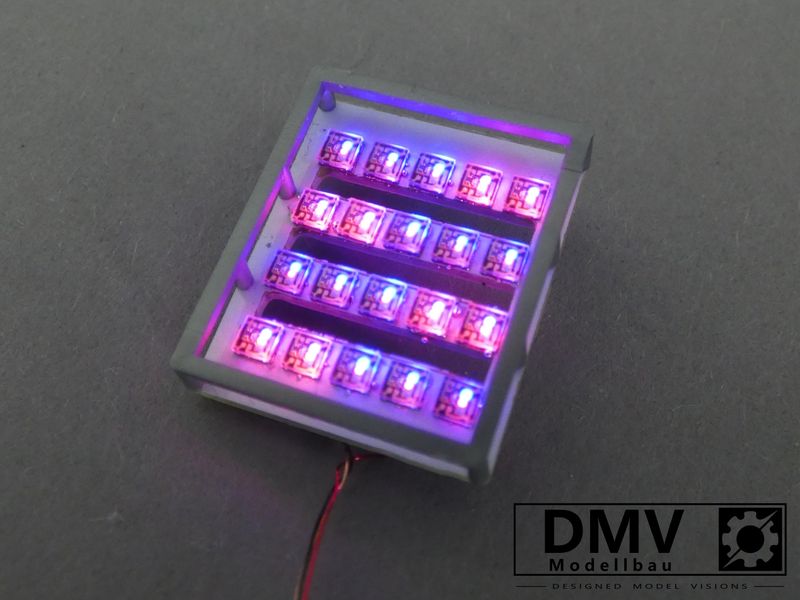 Lichtkasten mit Pixel LED Beleuchtung für Faller Kirmes Modellbau H0 1/87