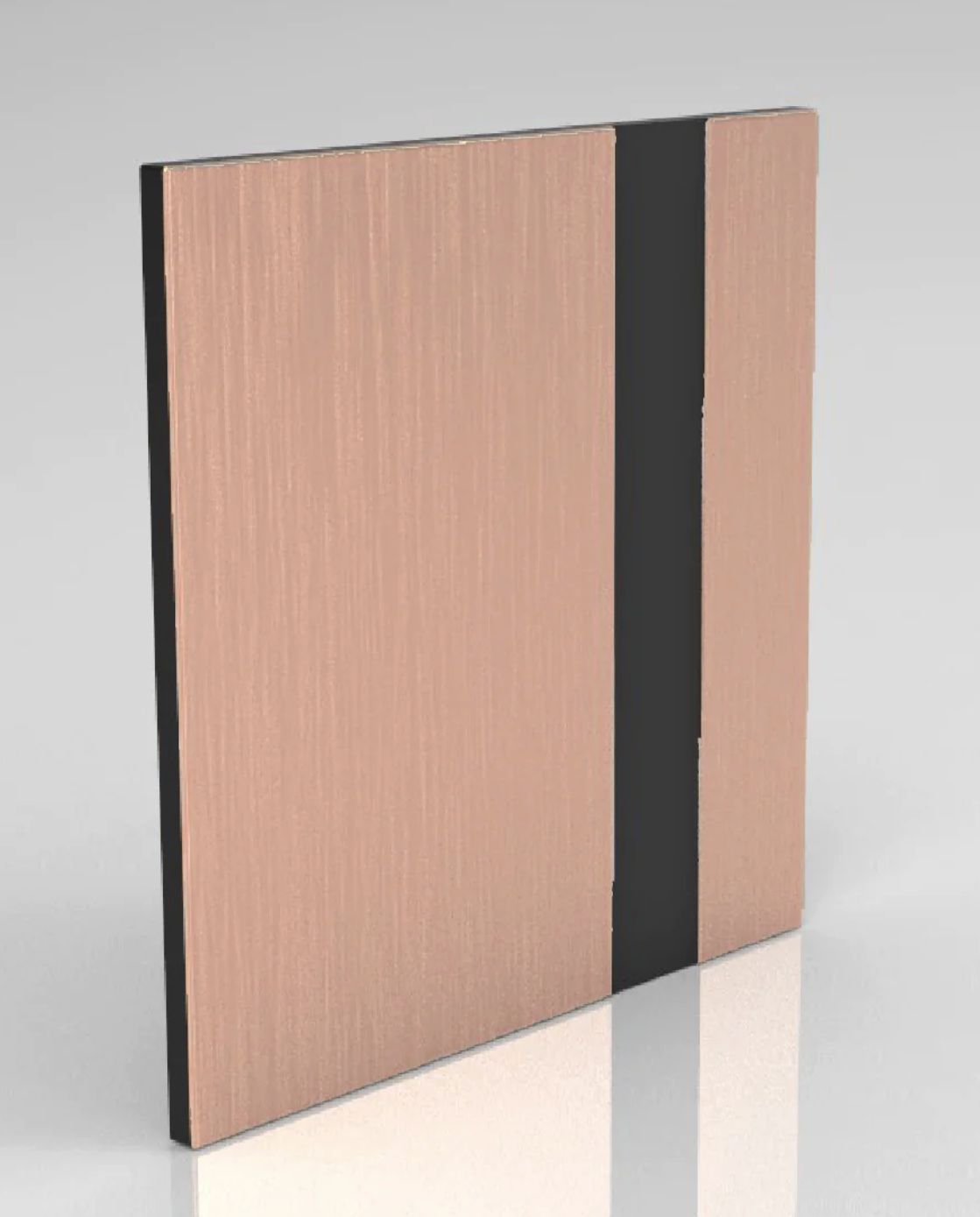 Brushed Copper on Black Engraving Plastic 2 Ply