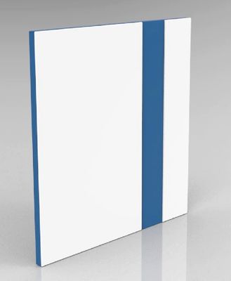 White on Blue Engraving Plastic 2 Ply