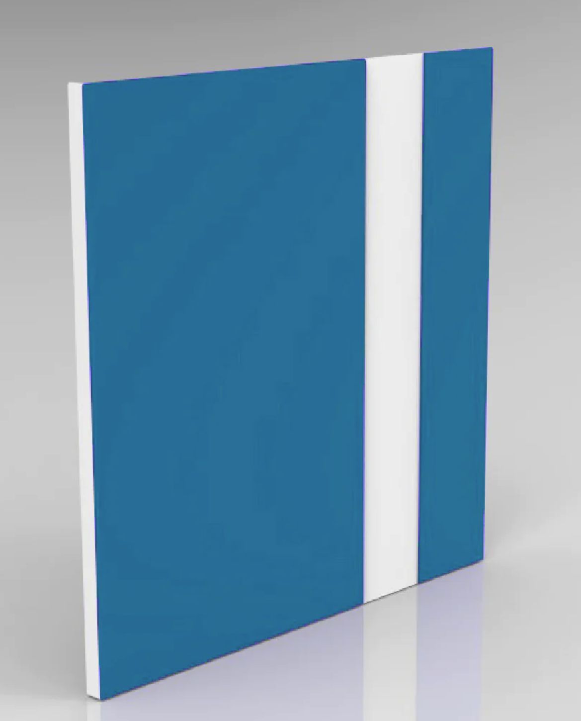 Blue On White Engraving Plastic 2 Ply