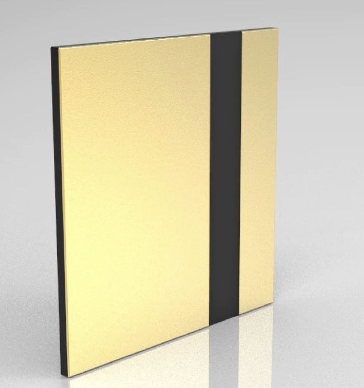 Brushed Euro Gold on Black Engraving Plastic 2 Ply Brushed Euro Gold on Black Engraving Plastic 2 Ply