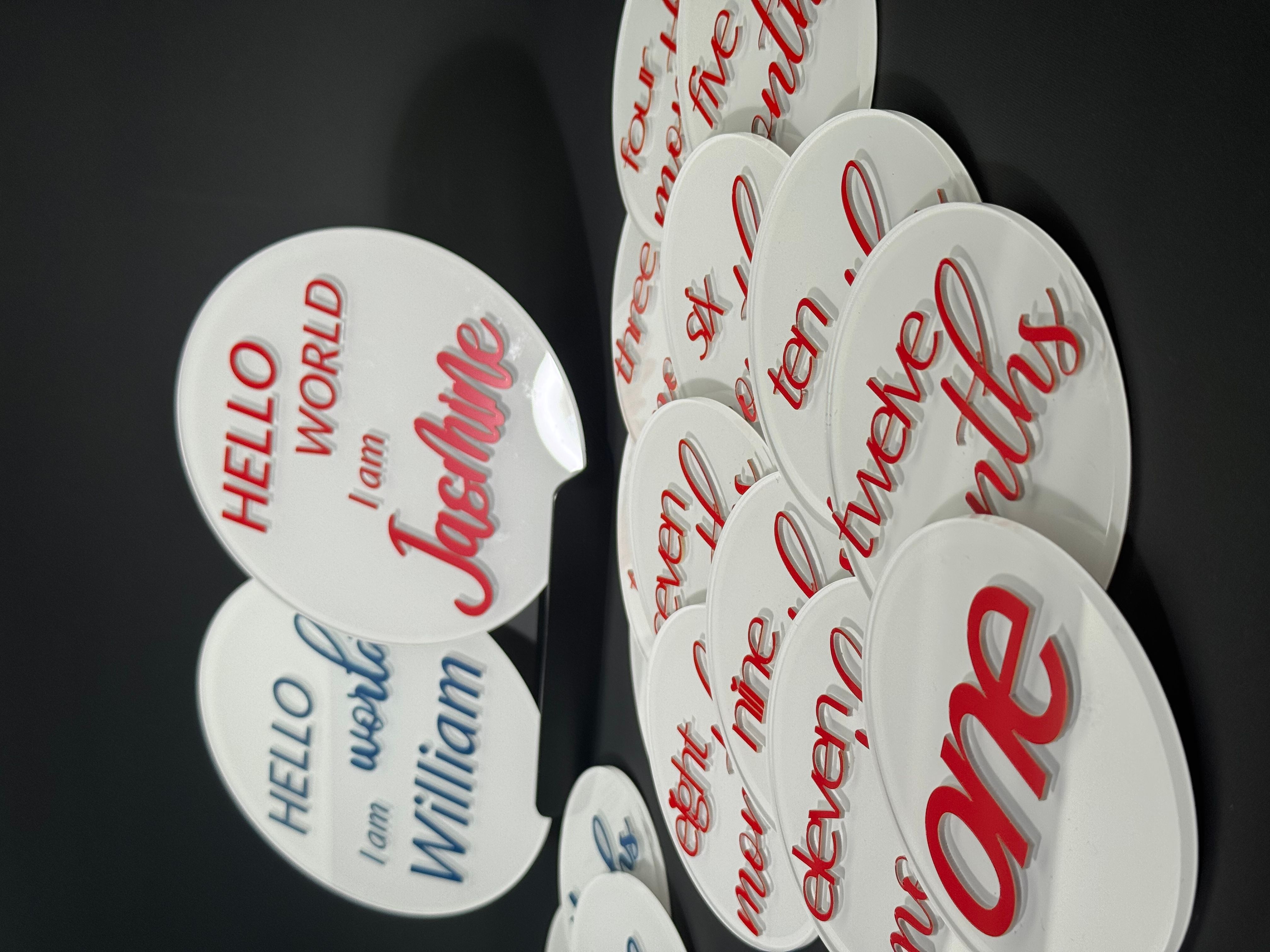 Baby milestone cards