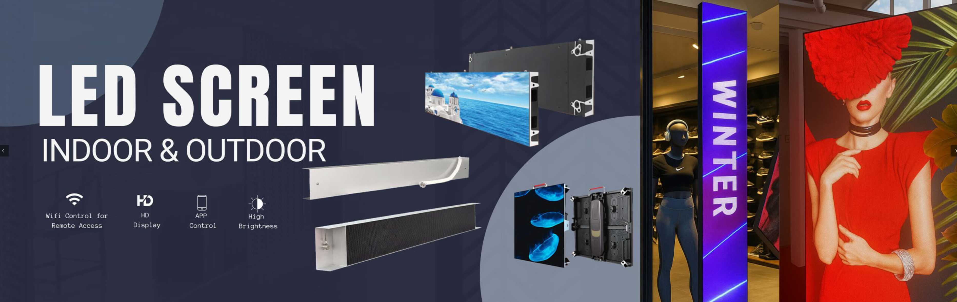 Commercial LED Under Awning Screen