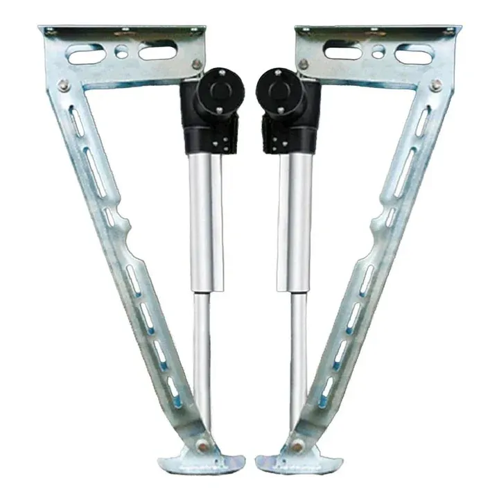 Electric 4 x Drop Down Stabilizer leg Corner Steadies 670mm Zinc