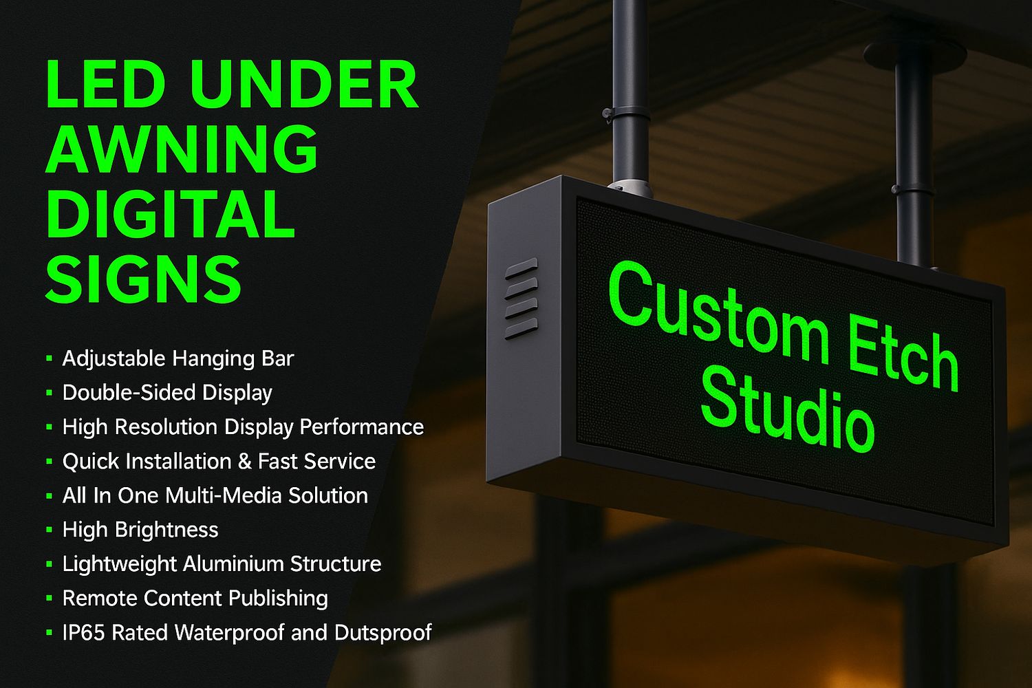 Commercial LED Under Awning Screen