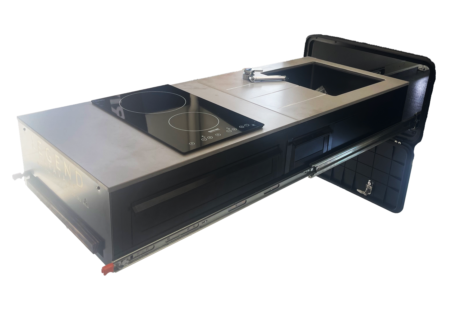 Custom Etch Outdoor Kitchen – Built for Caravans, RVs & Camping Trailers