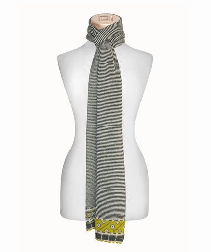 80 % Alpaca 20 % silk Multi Stiches Scarf