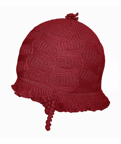 100% Baby Alpaca Ribs and Checks Knit Toque