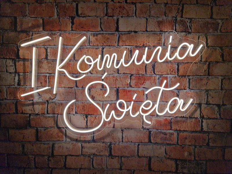 Neon Pierwsza Komunia Święta