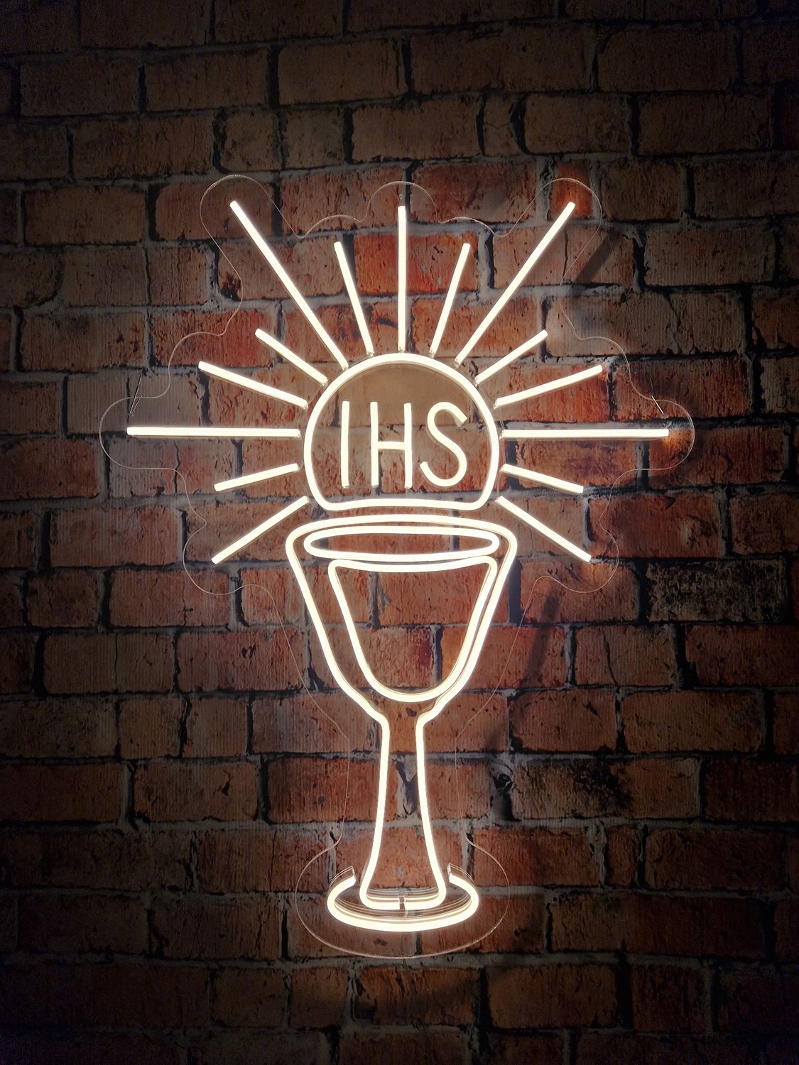 Neon Kielich z Hostią IHS
