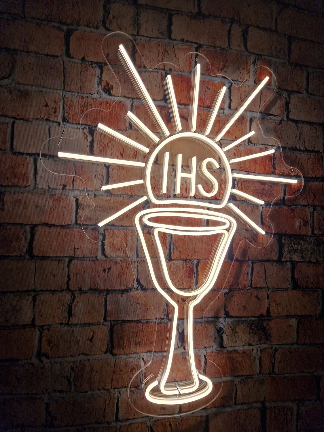 Neon Kielich z Hostią IHS