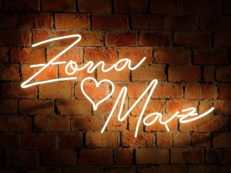 Neon Żona Mąż
