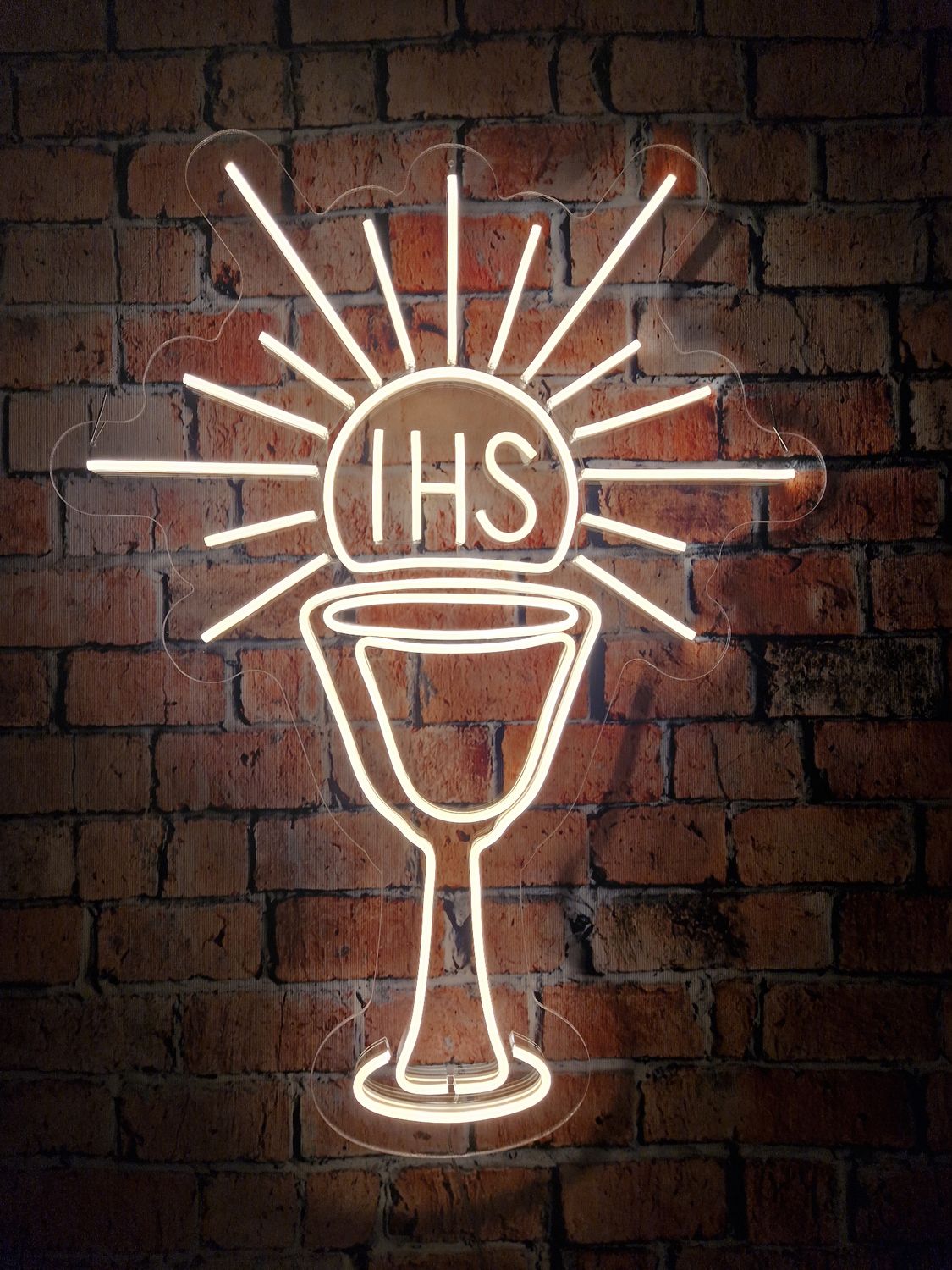 Neon Kielich z Hostią IHS