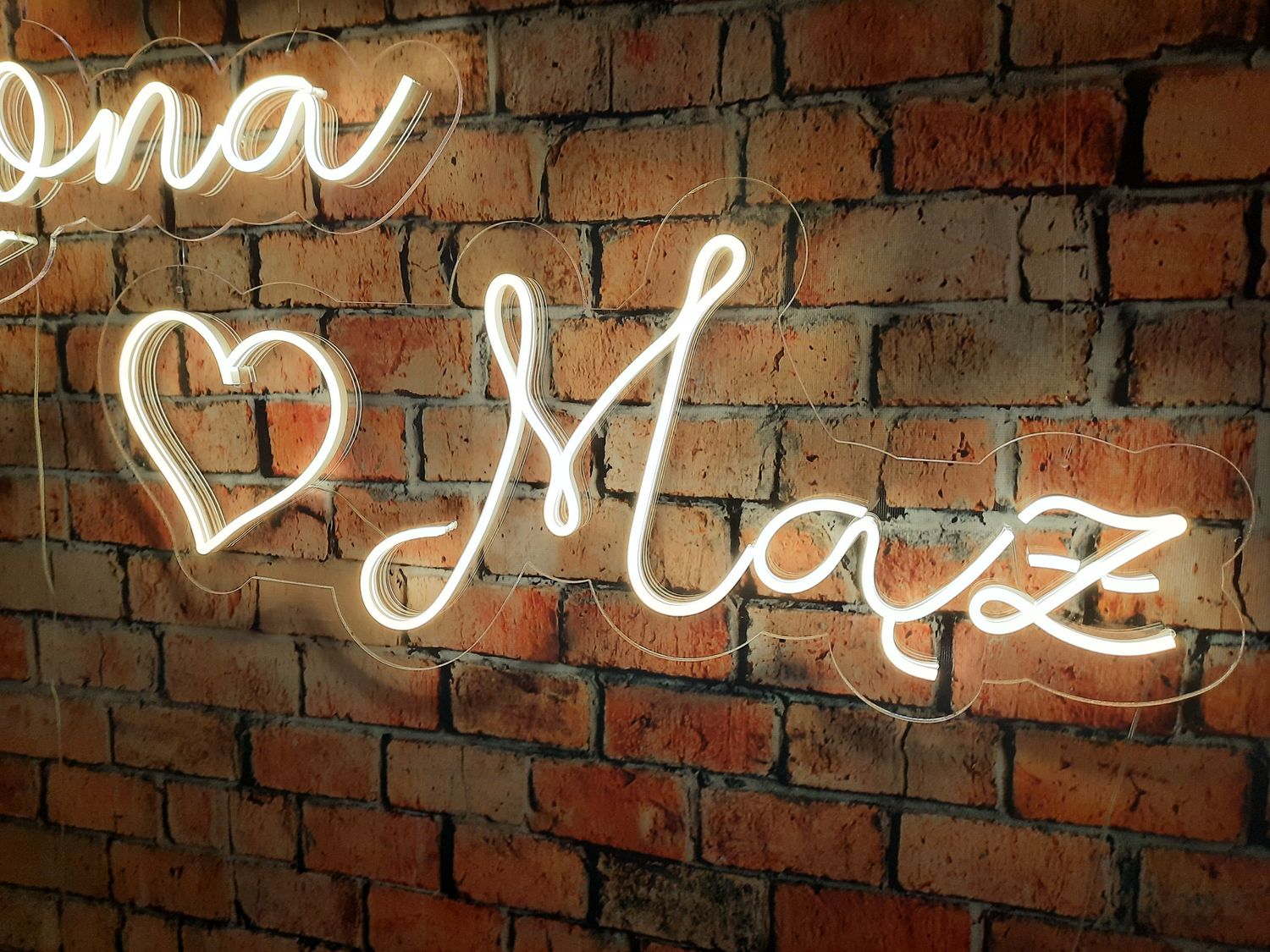 Neon Żona Mąż