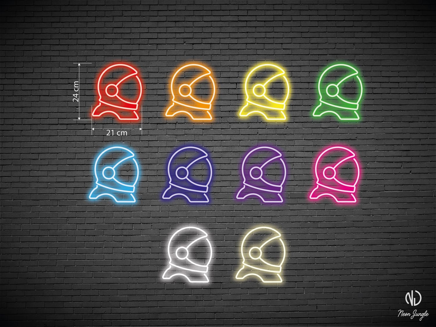 Neon Kask Astronauty