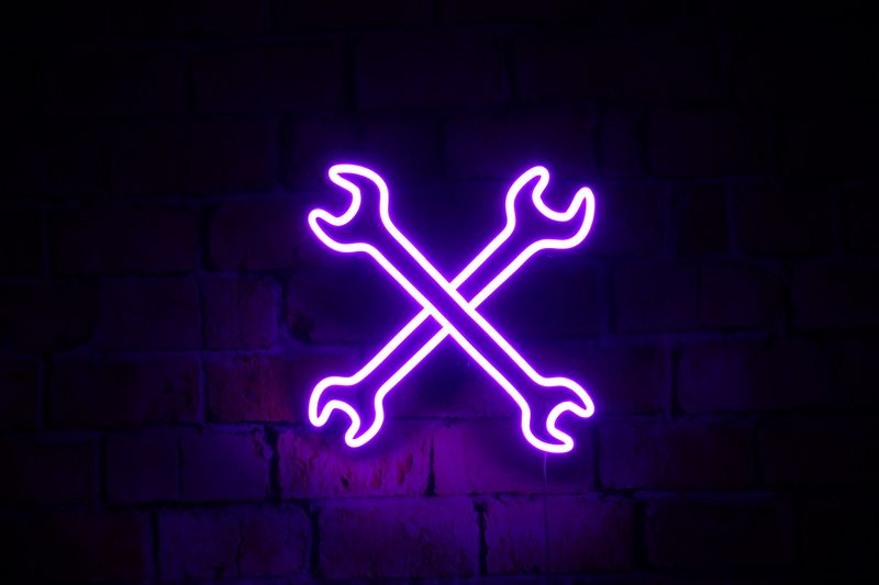 ​Neon klucze płaskie
