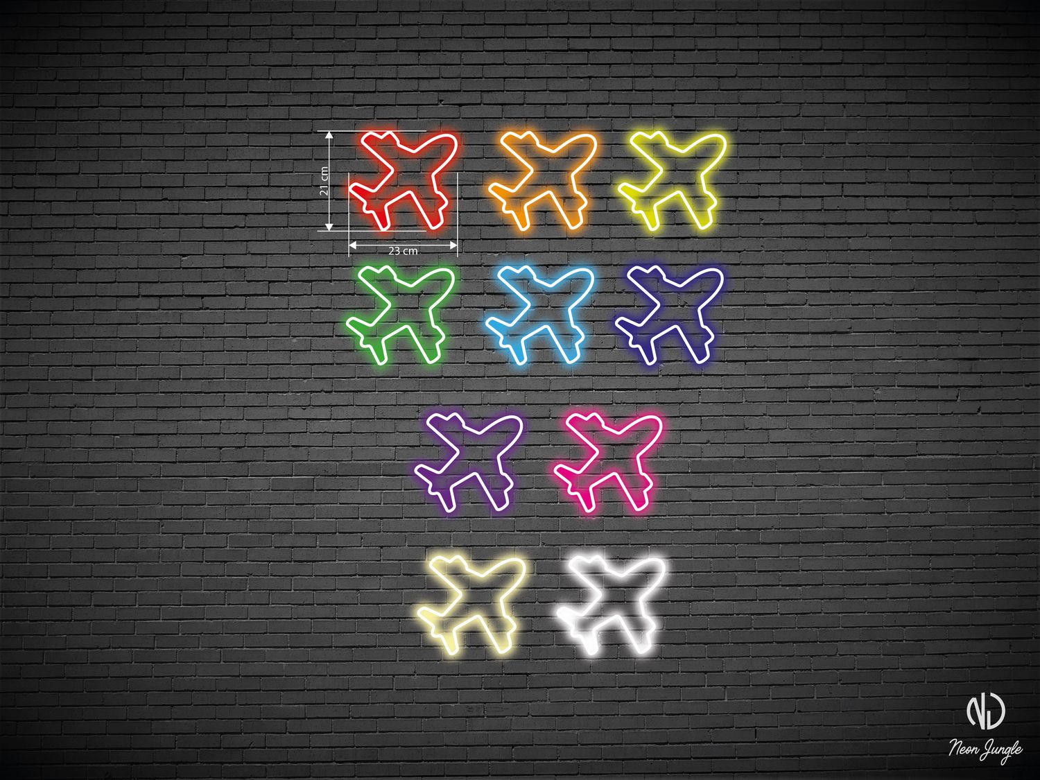 Neon samolot