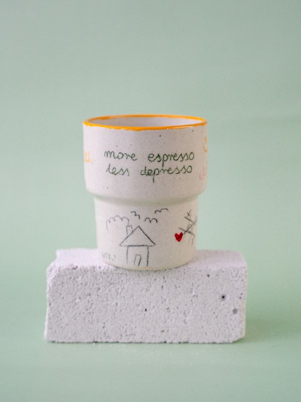 Niesforny Kubek "More espresso, less depresso"