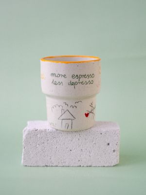 Niesforny Kubek "More espresso, less depresso"