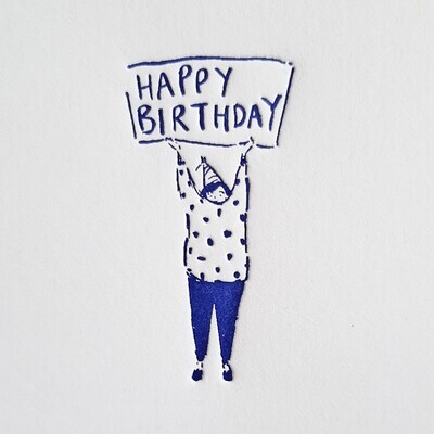 'Happy Birthday' Greetings Card by the Thundercliffe Press