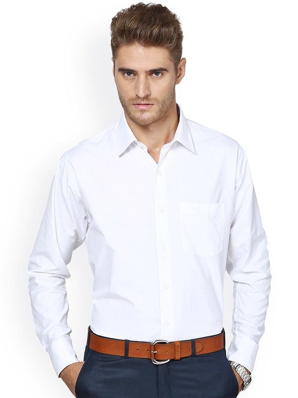Formal cotton white shirt