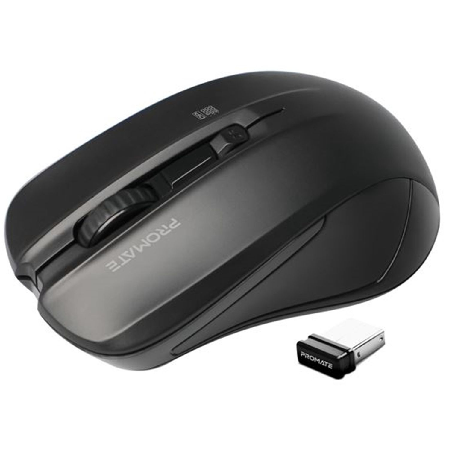 Promate Contour Ergonomic Wireless Mouse - Black