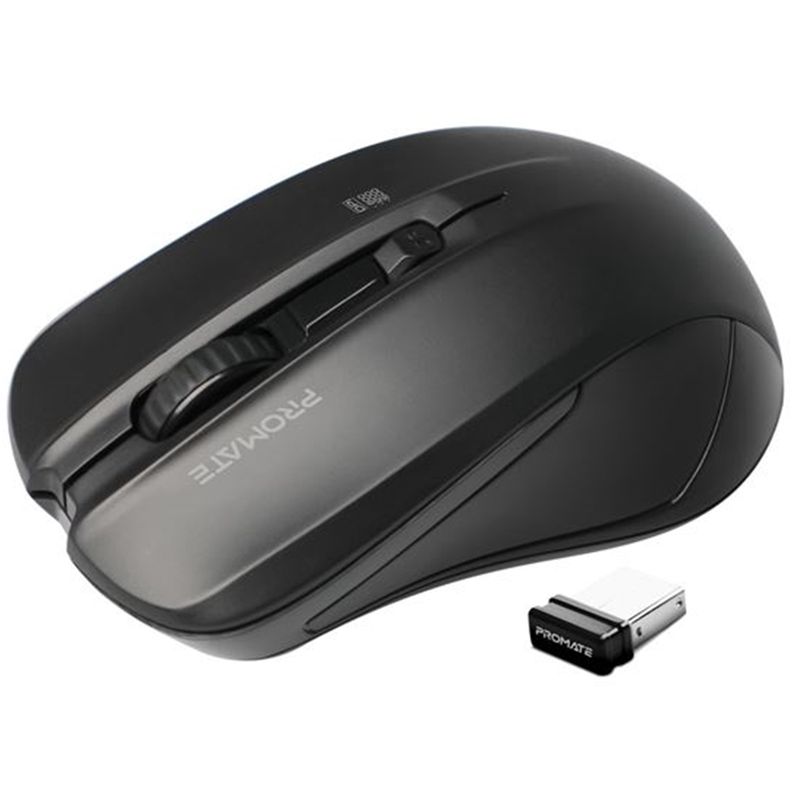 Promate Contour Ergonomic Wireless Mouse - Black