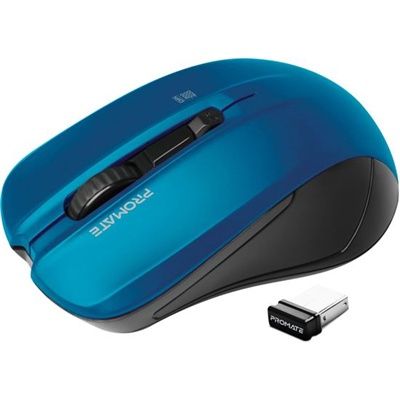 Promate Contour Ergonomic Wireless Mouse - Blue