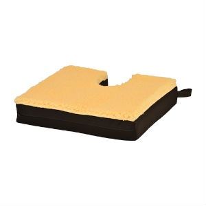 18" Gel Foam Seat Cushion with Coccyx Cutout & Fleece Top