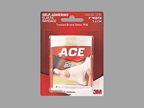 ACE 3" Self-Adhering Elastic Bandage Wrap, White