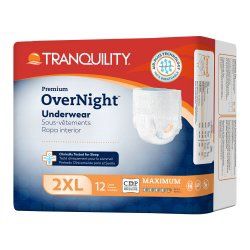 Tranquility Overnight Adult Underwear XXL - Unisex 12ct Tranquility Overnight Adult Underwear XXL - Unisex 12ct