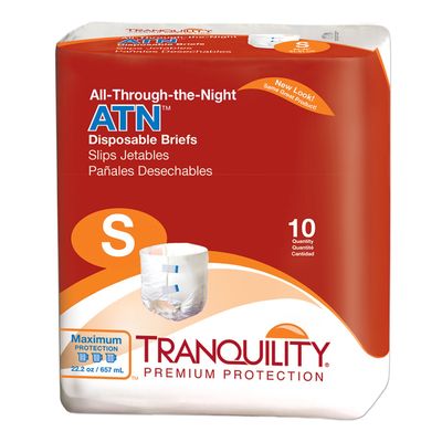 Tranquility ATN Small Adult Briefs - Unisex 10ct
