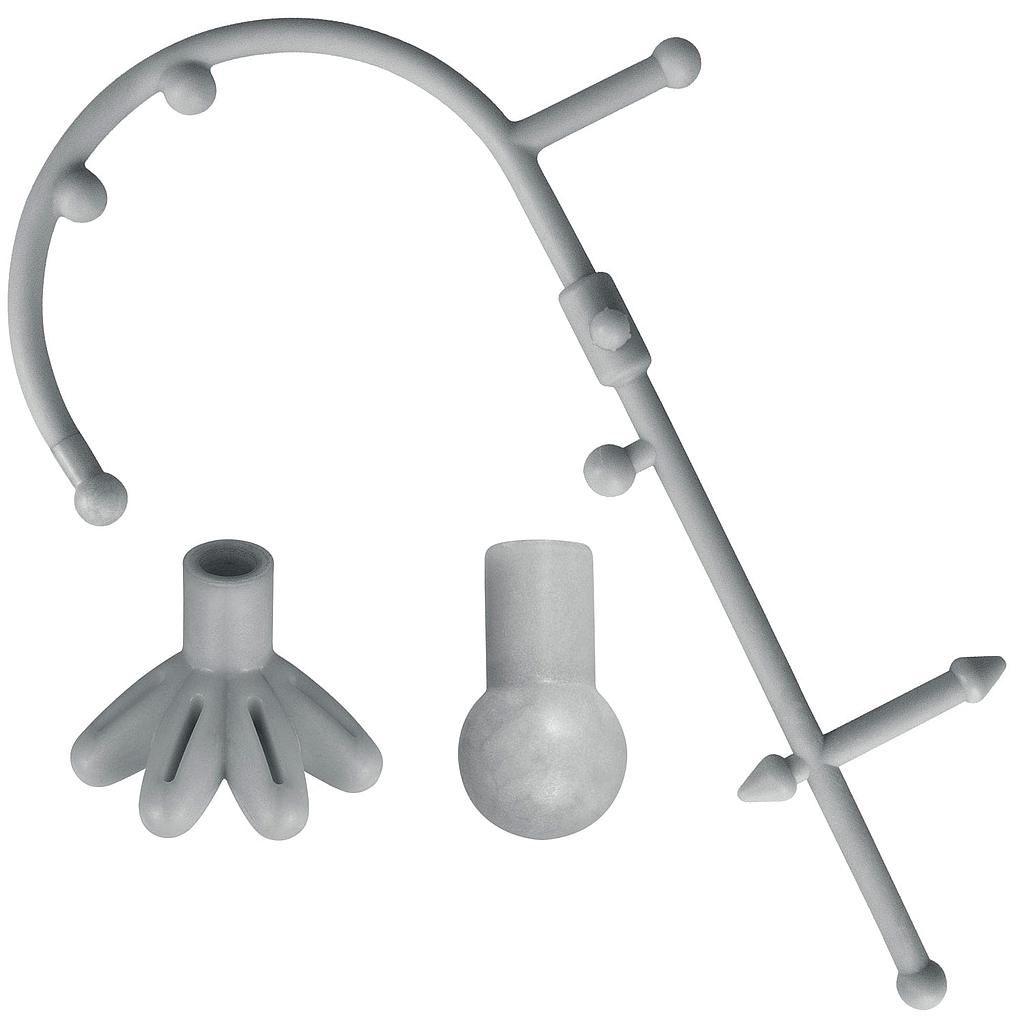 VIVE MASSAGE CANE WITH INTERCHANGEABLE HEADS RHB2041GRY VIVE MASSAGE CANE WITH INTERCHANGEABLE HEADS RHB2041GRY