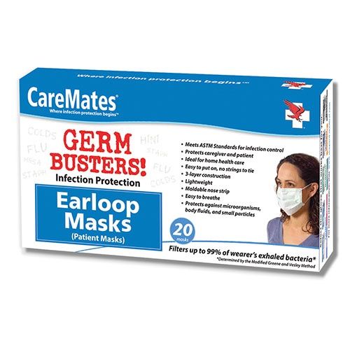 Caremates Earloop Masks 20ct