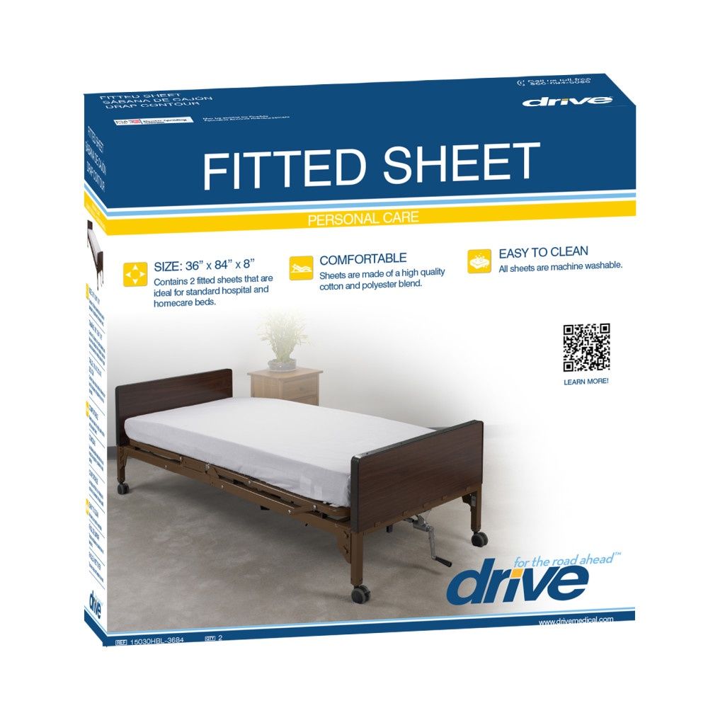 Fitted Hospital Bed Sheets (2 in box) 36x80