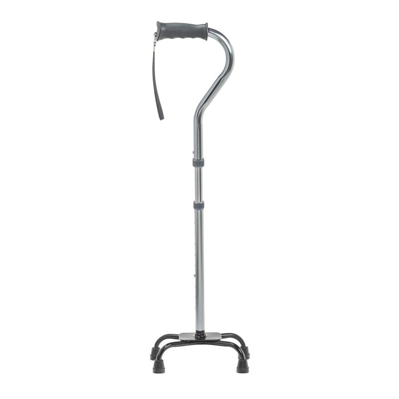 Folding Quad Cane - Charcoal