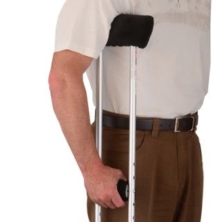 Arm Crutch Cover - Black Microfiber