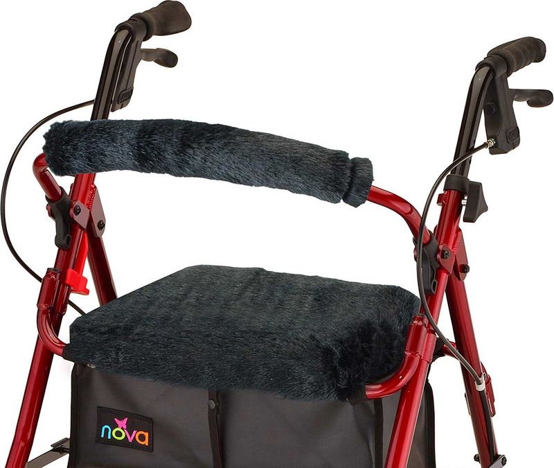 Seat and Back Cover for Rolling Walkers -Black Puma