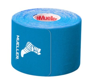 Mueller TYPHOON Kinesiology Therapeutic Tape, 20 Pre-Cut I-Strips - Blue