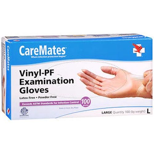 Vinyl Examination Gloves - Large 100ct